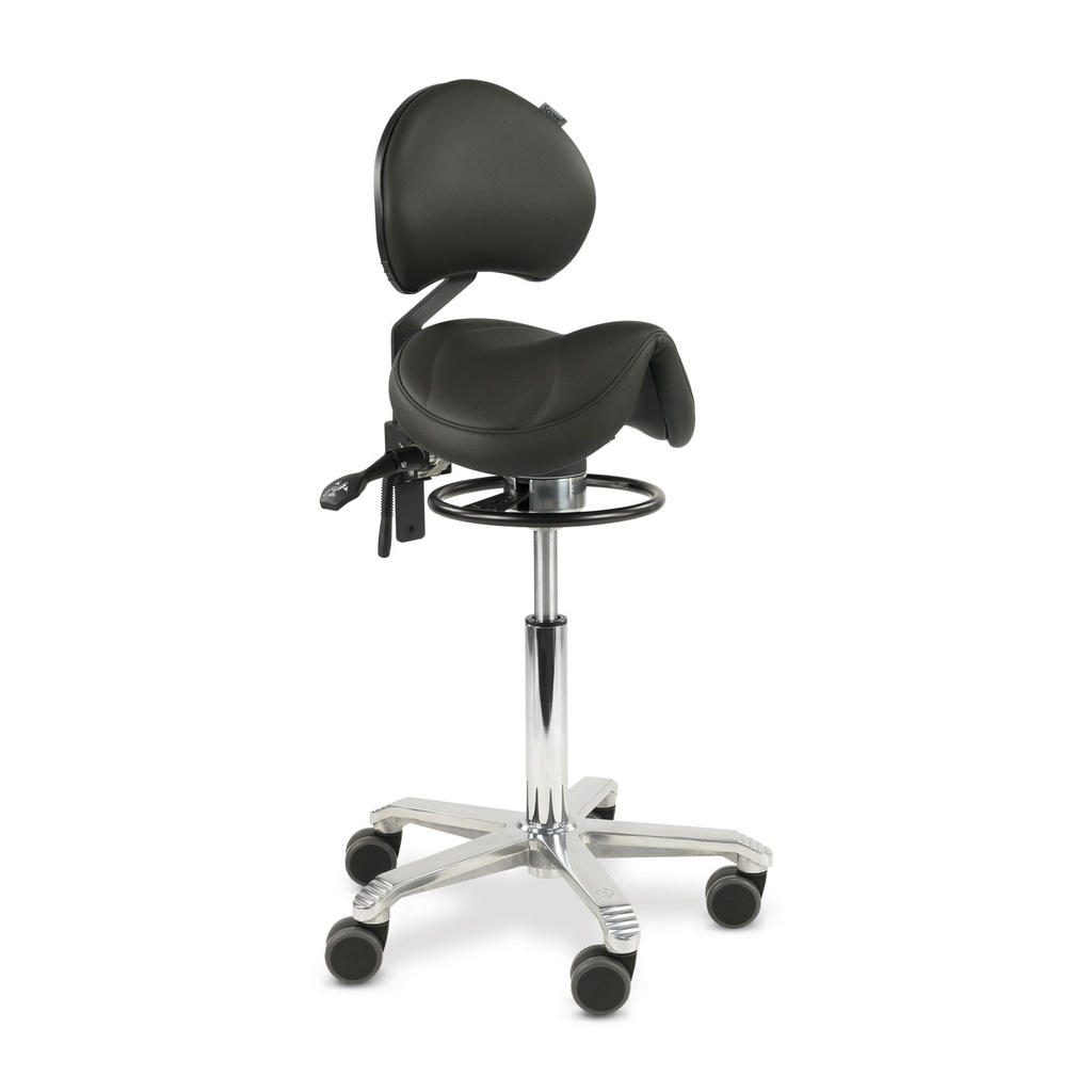 Sort med balancering og lændestøtte